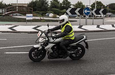 Cat A student practising roundabout skills