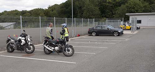 A1 Student and instructor at test centre